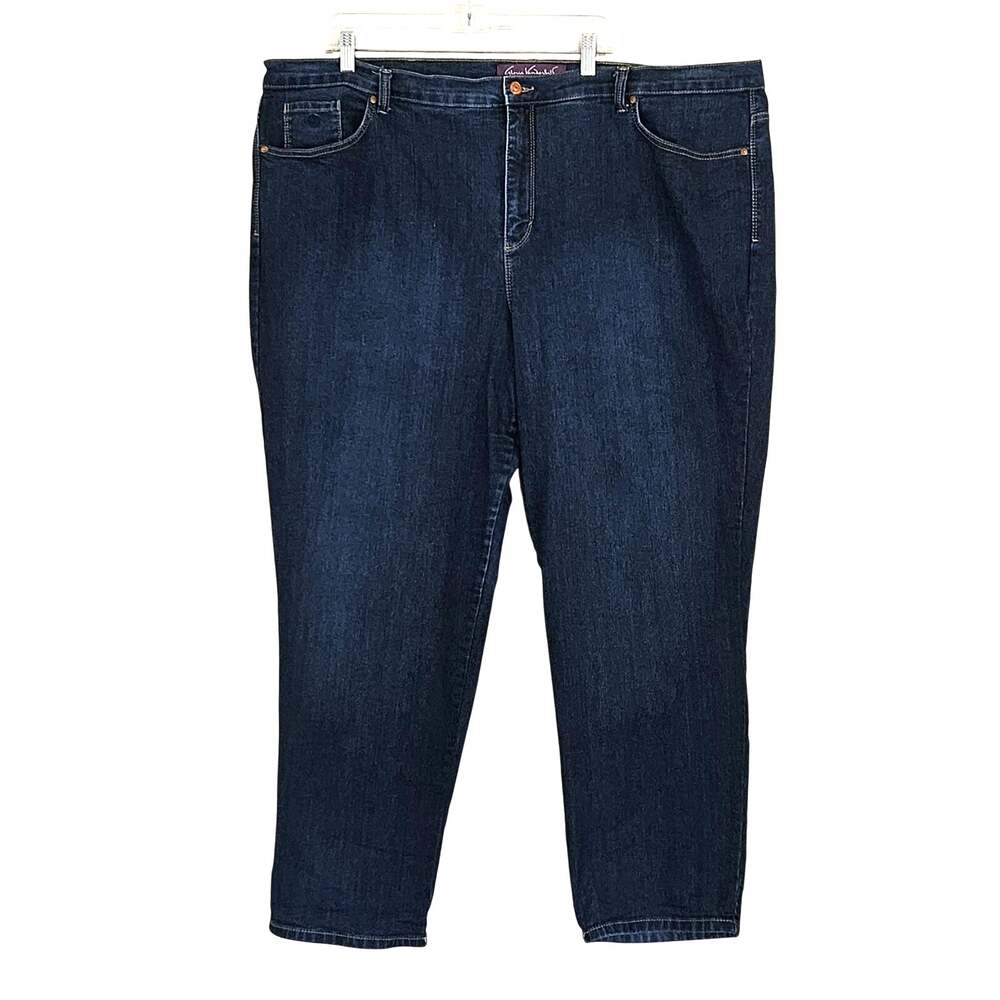 Gloria Vanderbuilt Amanda Jeans sz 24W Dark Wash EUC